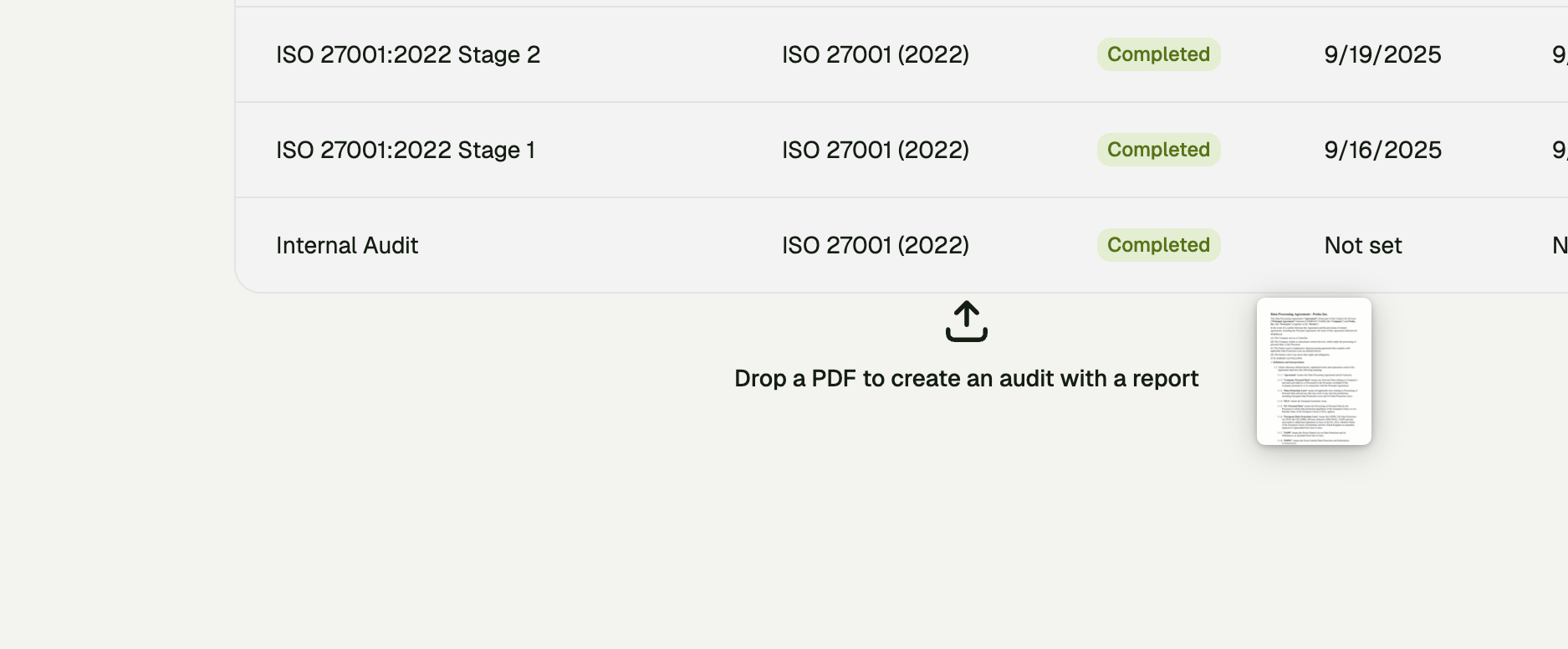 Drag-and-Drop Audit Reports